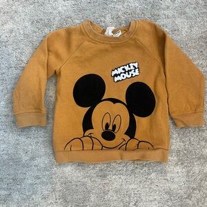 H&M Disney Kids Sweatshirt with Mickey Mouse - Brown